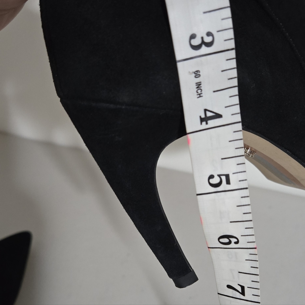Sam Edelman Black Suede Fiora Ankle Heel Boot Size 7 - Picture 14 of 14